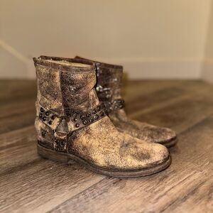 Frye Distressed Brown Leather Boots
